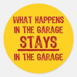 Estadas na etiqueta da garagem