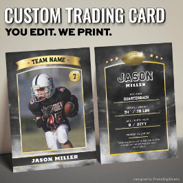 Estádio Dourado do Cartão de Futebol Personalizado