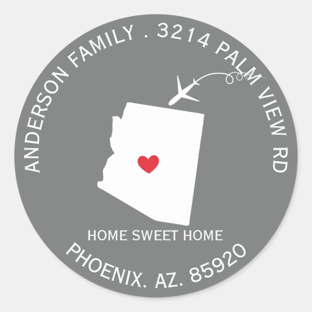Estado da arizona | Novo adesivo de etiquetas de e (Frente)