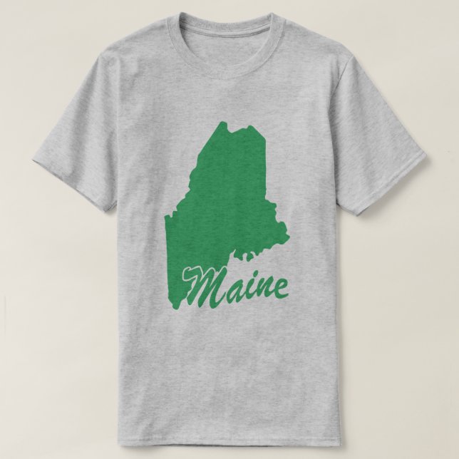 Estado Da Camisa De Forma Maine (Frente do Design)