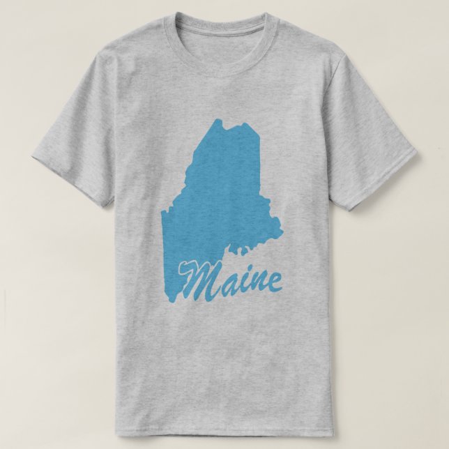 Estado Da Camisa De Forma Maine (Frente do Design)