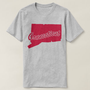 Estado Da Camiseta Em Forma De Connecticut
