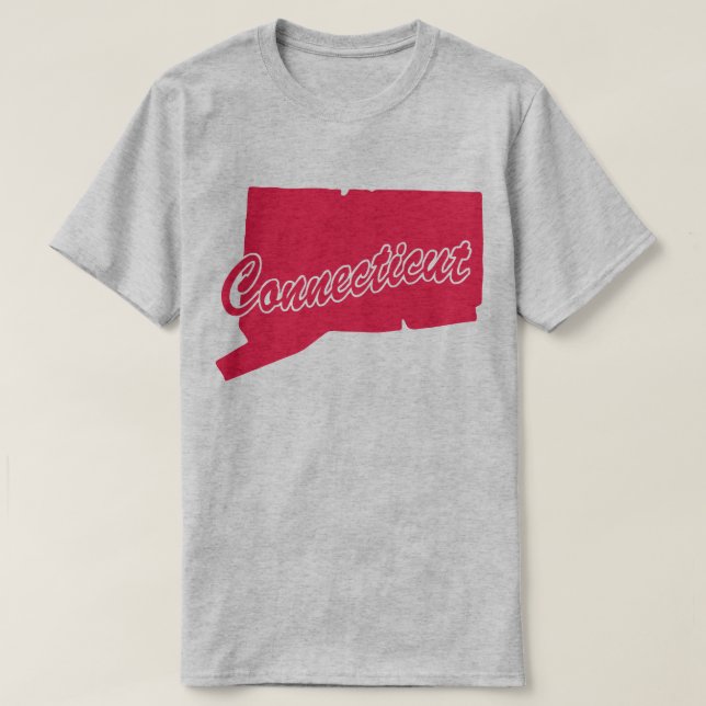 Estado Da Camiseta Em Forma De Connecticut (Frente do Design)