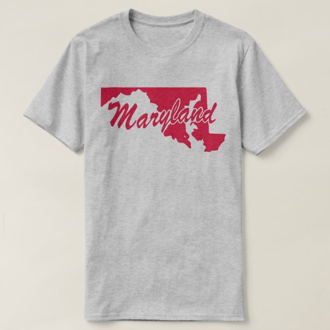 Estado Da Camiseta Em Forma De Maryland (Frente do Design)