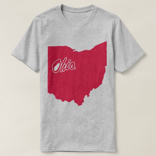 Estado Da Camiseta Em Forma De Ohio (Frente do Design)