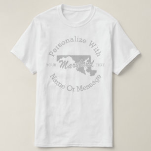 Estado Da Camiseta PERSONALIZADA De Maryland