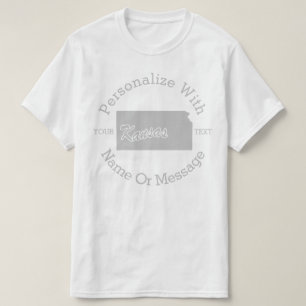 Estado da camiseta PERSONALIZADA Kansas