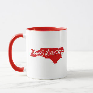 Estado da Carolina do Norte em forma de caneca ver