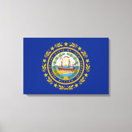 Estado de bandeira de New Hampshire Canvas Print