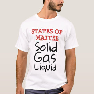 ESTADOS DA MATÉRIA, camiseta escolar