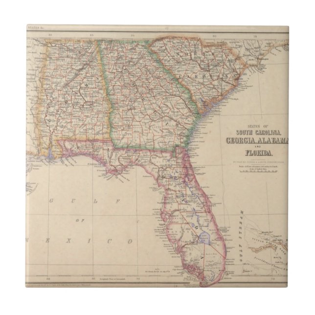 Estados de South Carolina, de Geórgia, e de (Frente)