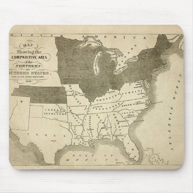 Estados sulistas Mousepad 1861 (Frente)