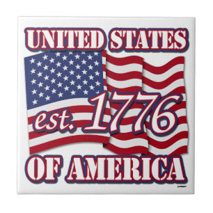 Estados Unidos da América est 1776 com USA Flag