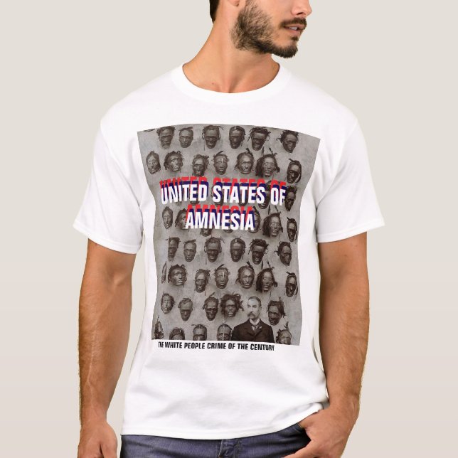 ESTADOS UNIDOS DA AMNÉSIA - Camiseta Básica Mascul (Frente)