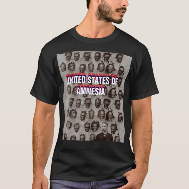 ESTADOS UNIDOS DA AMNÉSIA W C - Camiseta Básica Es (Frente)