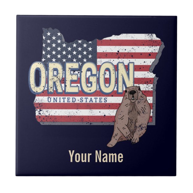 Estados Unidos do Oregon Mapa Retroativo dos EUA S (Frente)