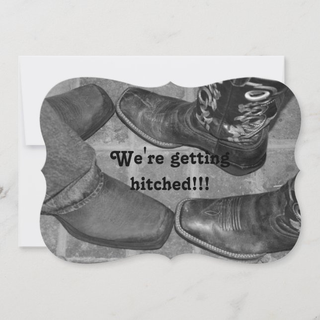 ESTAMOS A SER ATIRADOS!! CONVITE DE CASAMENTO (Frente)