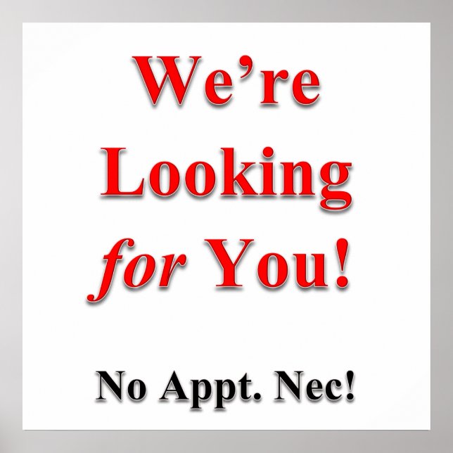 Estamos à tua procura, Poster Matte (Frente)