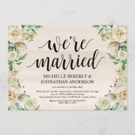 Estamos casados Convite de Casamento Cartão de Rec