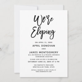 Estamos Elopando o Convite para Casamento da Tipog