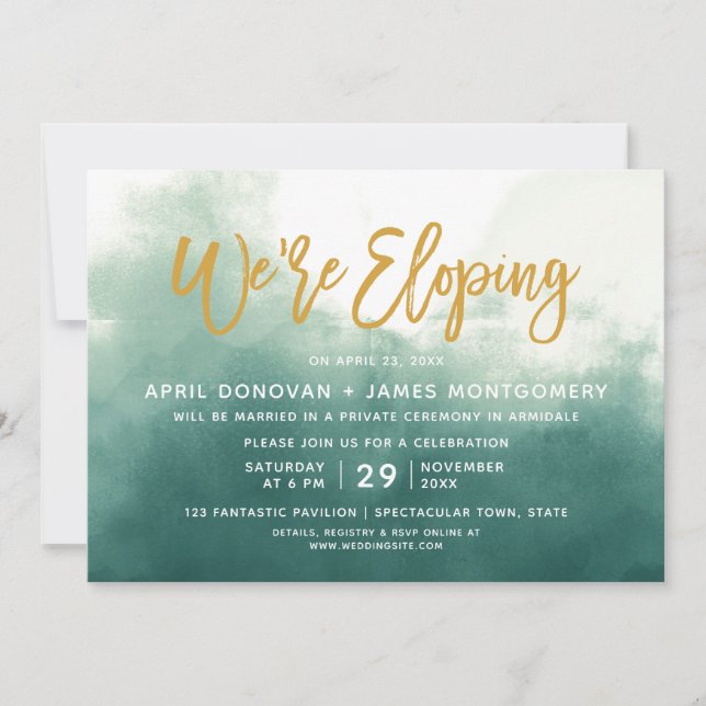 Estamos Elopando o Convite para Casamento da Tipog (Frente)