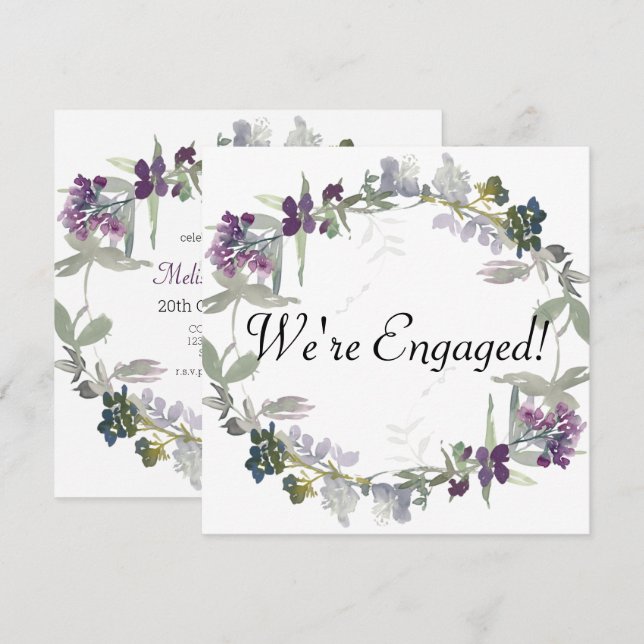 Estamos Engajados Aquarela Flores Silvestres Lavan (Frente/Verso)