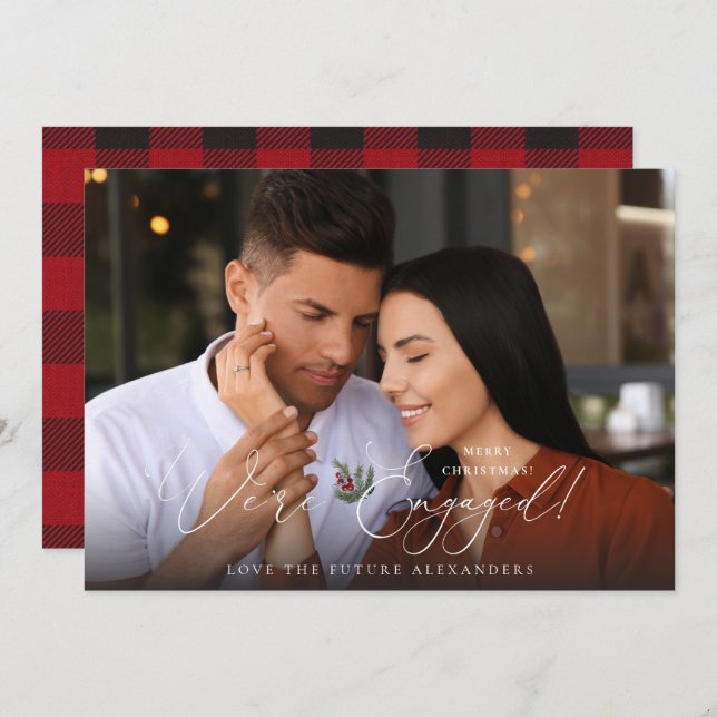 Estamos envolvidos com a foto de Holly Berry Holid (Frente/Verso)