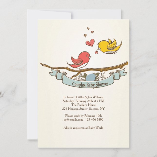 Estamos esperando o convite para Chás de fraldas d (Frente)