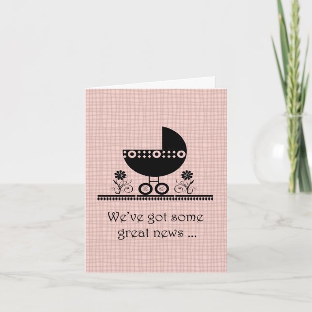 Estamos esperando um anúncio de bebê rosa (Frente)