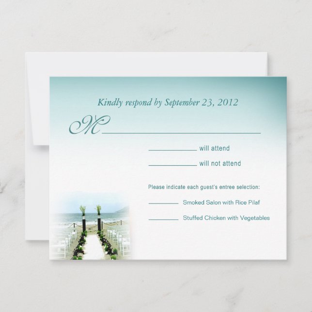 Estamos fazendo isso no cartão de resposta de RSVP (Frente)