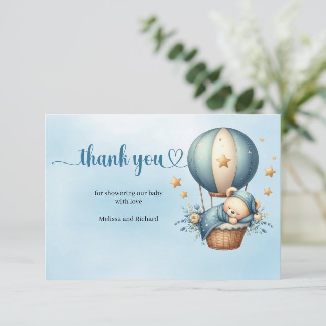 Estamos no Cartões de agradecimentos de ursos de p (Em pé/Frente)