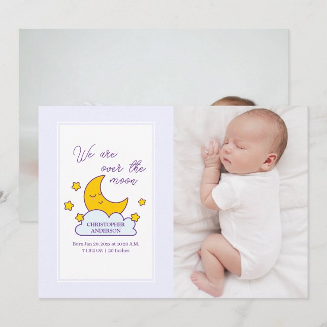 Estamos Sobre O Anúncio De Nascimento Da Lua 2 Fot (Frente/Verso)