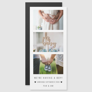 "Estamos tendo um menino!" Fotos de lançamento do