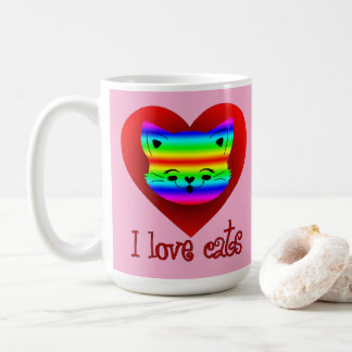 Estampa Animal - I Love Cats - Caneca