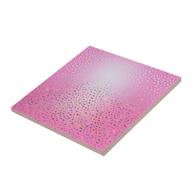 Estampa de Guepardo Rosa Brilhante (Lateral)