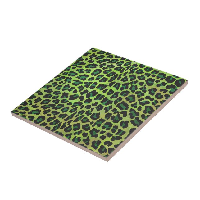 Estampa de leopardo preta e verde (Lateral)