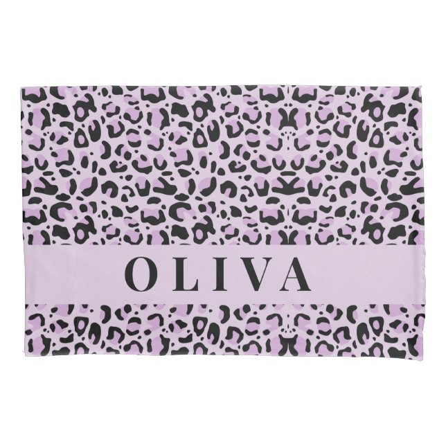 Estampa de leopardo rosa personalizada clássica (Frente)