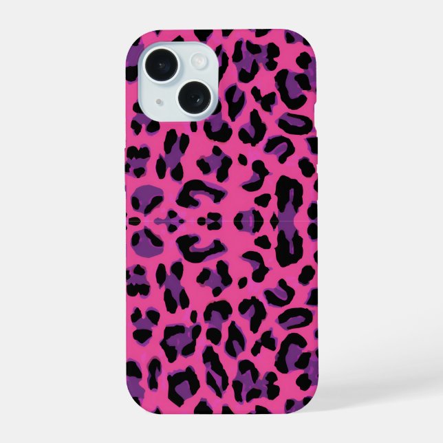 Estampa de leopardo rosa quente e roxo (Verso)