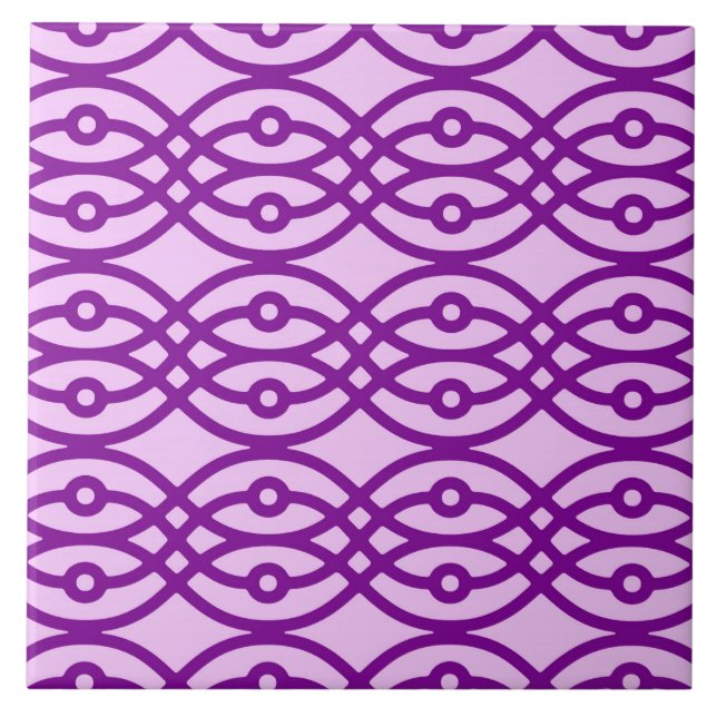 Estampa de quimono, lavanda e roxo (Frente)