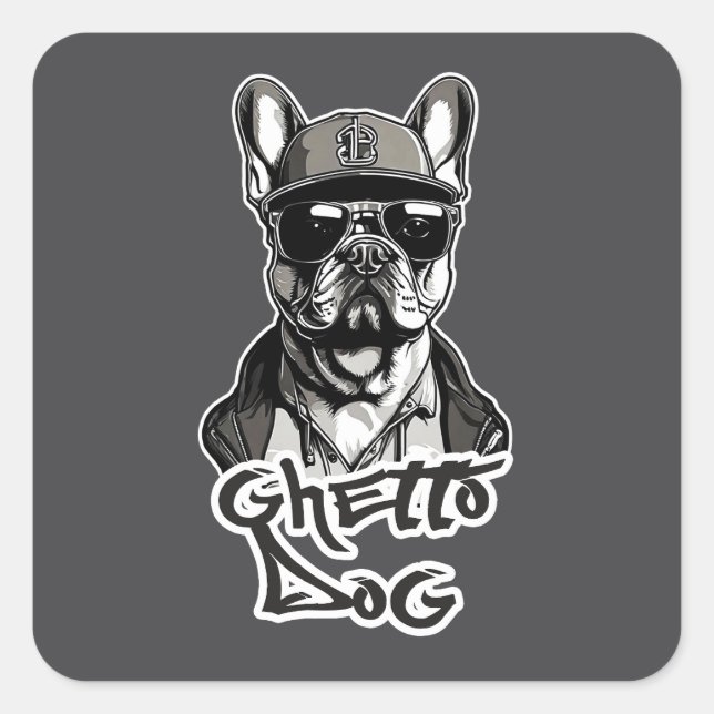 Estampa Hip Hop - Ghetto Dog - Adesivo (Frente)