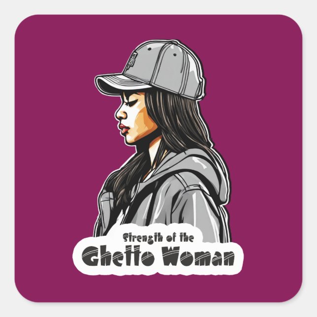 Estampa Hip Hop - Strength of Woman - Adesivo (Frente)