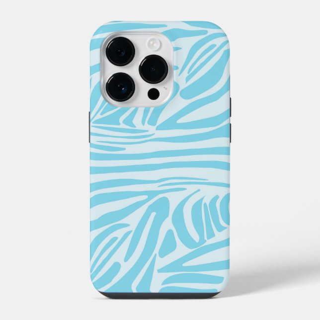 Estampa Ousada de Zebra Azul e Branco (Verso)