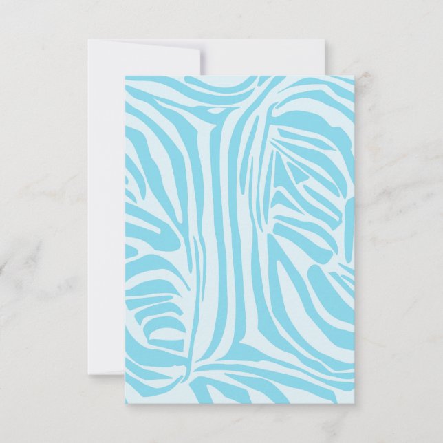 Estampa Ousada de Zebra Azul e Branco (Frente)