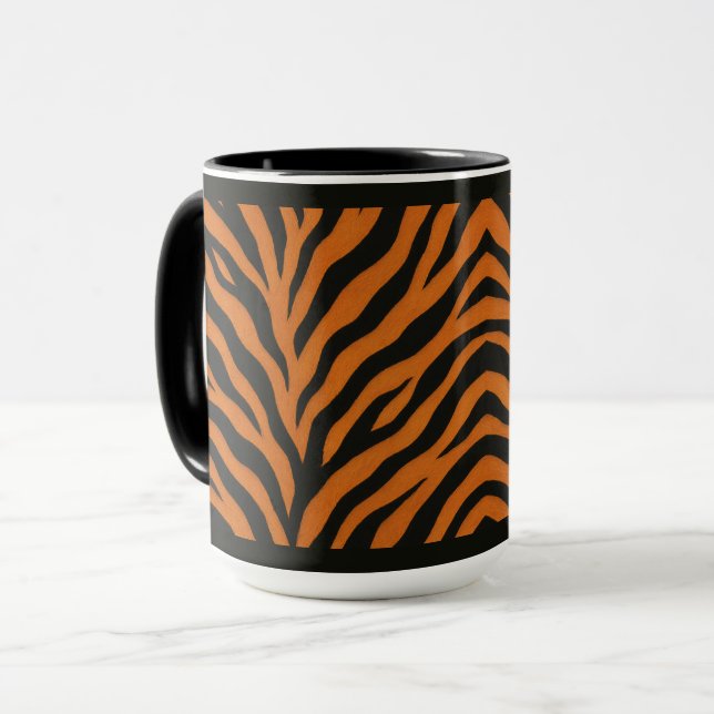 "ESTAMPADO DE TIGRESA" - CANECA DE CAFÉ DE 15 OZ (Frente Esquerda)