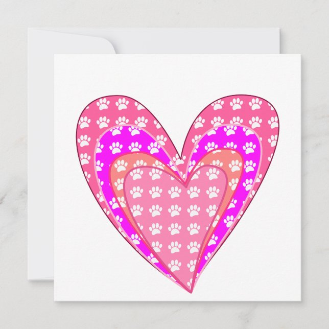 Estampas De Cães E Corações Rosa (Frente)