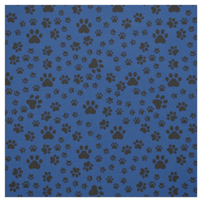 Estampas pretas no Tecido azul real (Modelo)