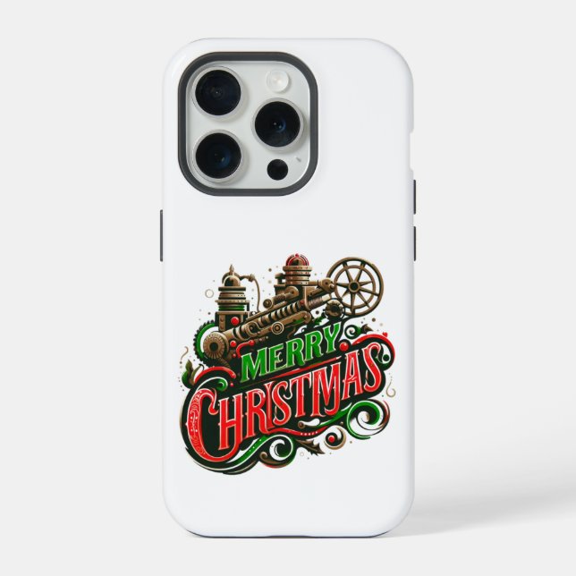 Estampunk Feliz Natal iPhone / iPad case (Verso)
