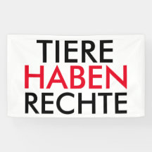 Estandarte, bandeira/“ANIMAIS HABEN DIREITA "