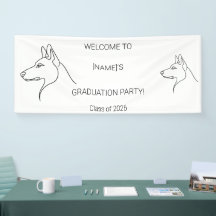 Estandarte de Boas-Vindas de Formatura de Cachorro