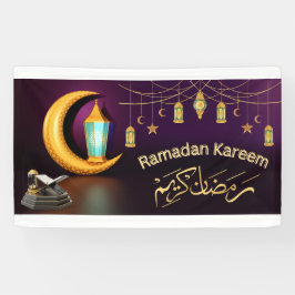 Estandarte Islâmico de Ramadan Kareem em Vinil